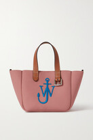 Thumbnail for your product : J.W.Anderson Belt Mini Leather-trimmed Embroidered Canvas Tote