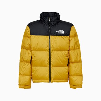 yellow black north face jacket