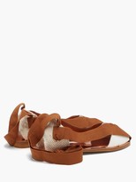 Thumbnail for your product : Álvaro González X Thierry Colson Teresa Wraparound Leather Sandals - Brown White