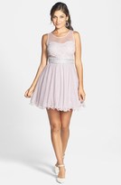 Thumbnail for your product : Sequin Hearts Glitter Tulle Fit & Flare Dress (Juniors)