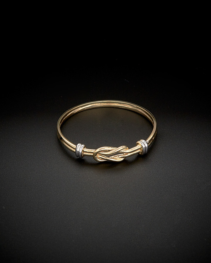 Italian Gold 14K Two-Tone Love Knot Ring