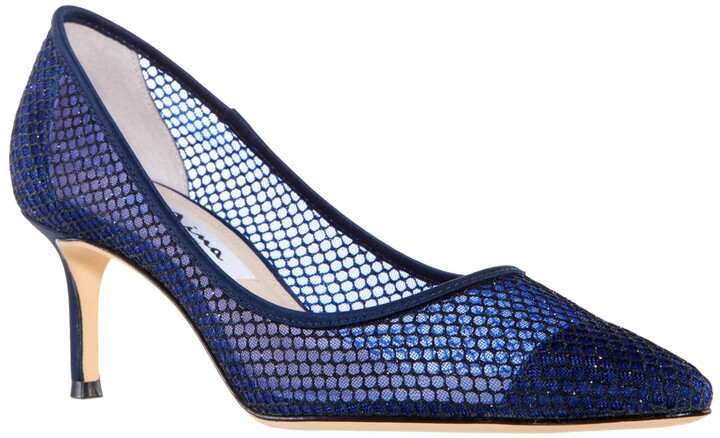 ladies blue evening shoes
