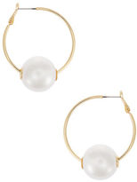 Thumbnail for your product : Catherine Stein Faux Pearl Hoop Earrings
