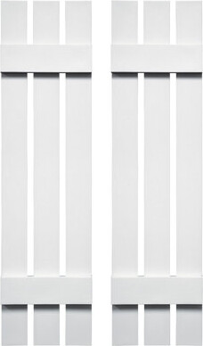 Builders Edge Builders Edge, Custom Three Board Spaced, Board-n-Batten Shutters Pair
