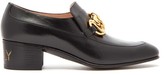 Thumbnail for your product : Gucci Ebal Horsebit Leather Loafers - Black
