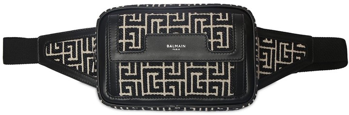 Balmain Monogram Jacquard Canvas Belt Bag - ShopStyle