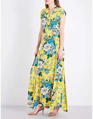 Diane von Furstenberg Floral bias-cut silk maxi dress