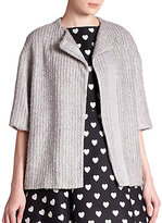 Thumbnail for your product : Alice + Olivia Deidre Ribbed Shagged Cocoon Cardigan