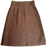 Thumbnail for your product : Yves Saint Laurent 2263 YVES SAINT LAURENT Brown Wool Skirt