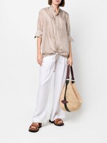 Thumbnail for your product : Jejia Ines striped mulberry silk shirt