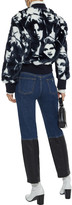 Thumbnail for your product : Stella McCartney Faces Printed Faux Fur Bomber Jacket