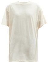 Thumbnail for your product : Raey Long-line Cotton-jersey T-shirt - Pale Pink