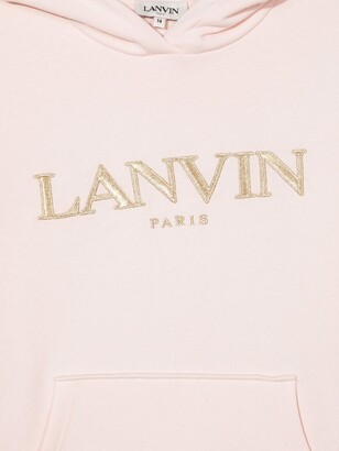Lanvin Logo-Embroidered Cotton Hoodie