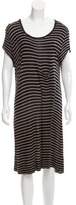 Thumbnail for your product : A.L.C. Stripe Printed Short Sleeve Dress