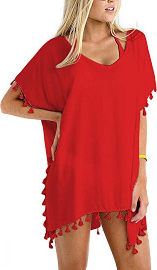 HOMEBABY Women Chiffon Beach Cover Up Girls Beach Dress Long Suit