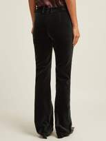 Thumbnail for your product : Raey Flared Velvet Trousers - Womens - Grey