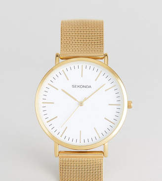 Sekonda Gold Mesh Watch With White Dial Exclusive To ASOS
