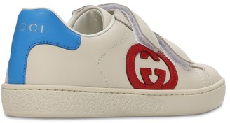 Gucci Leather Strap Sneakers
