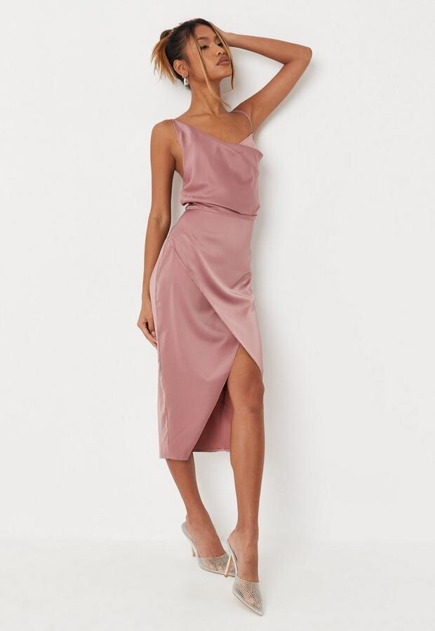 silk drape dress