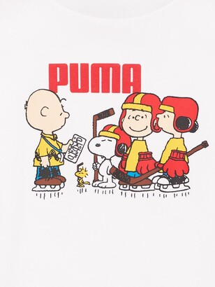 Puma Peanuts Print Cotton Jersey T-shirt