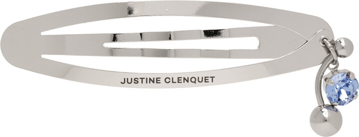 Justine Clenquet Silver & Blue Andrew Hair Clip - ShopStyle