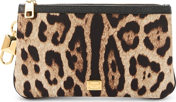 Dolce & Gabbana Necessaire Leopard Print Zip Pouch