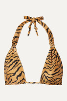 Thumbnail for your product : Vix Bia Tiger-print Triangle Bikini Top
