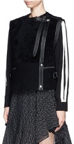 Thumbnail for your product : Nobrand Shearling leather trim biker gilet
