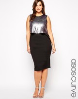 Thumbnail for your product : ASOS Curve Exclusive Layered Dress With Sequins