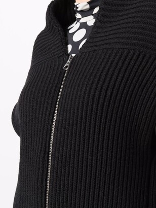 MM6 MAISON MARGIELA Ribbed-Knit Zip-Fastening Cardigan