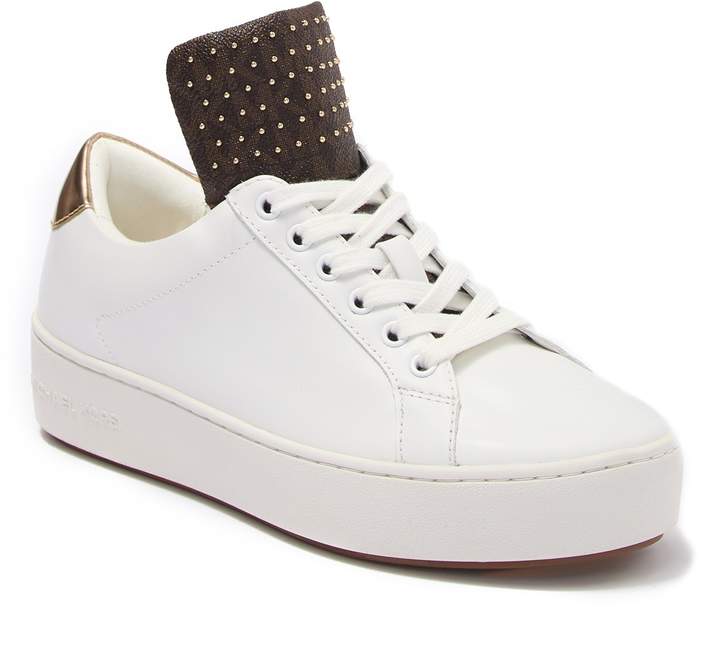 michael michael kors mindy studded leather sneaker