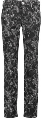 Versace Versus Printed Mid-Rise Slim-Leg Jeans