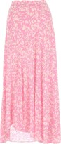 Pink Silk Long Skirt 