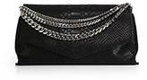 Thumbnail for your product : Milly Collins Python-Embossed Chain Clutch