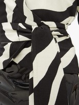 Thumbnail for your product : Elzinga - Zebra-jacquard Wrap Top - Black White