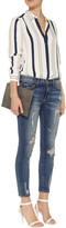 Thumbnail for your product : Current/Elliott The Stiletto distressed mid-rise skinny jeans