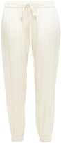 Thumbnail for your product : Enza Costa Cropped Satin Tapered Pants