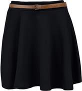 Thumbnail for your product : Fashion Wardrobe Women Skater Skirt Ladies Belted Pleated Mini Casual Flared Party Dresses 8-14 (USA 10-12 / UK 12-14 (M/L), )