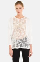 Thumbnail for your product : Sandro 'Transparence' Lace Inset Top