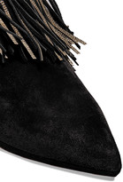 Thumbnail for your product : Christian Louboutin Bolcheva 120 Fringed Suede Over-the-knee Boots