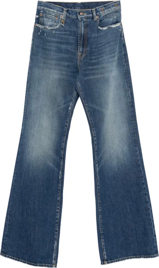 R 13 Janes distressed straight jeans