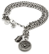 Thumbnail for your product : Alexander McQueen Beetle, Skull And Medallion Charm Bracelet - Silver