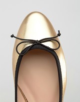 Thumbnail for your product : MANGO Gold Ballet Pump