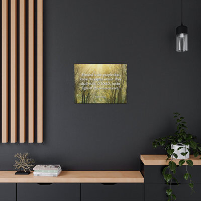 Express Your Love Gifts Joyful Sound Psalm 89:15 Bible Verse Canvas Christian Wall Art Ready To Hang