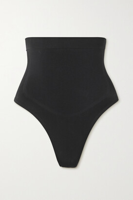 SSENSE Women Clothing Underwear Briefs Thongs Black Contour Bonded High Waisted Thong 