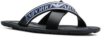 Emporio Armani Logo Flip Flops