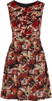 Thumbnail for your product : Saloni Lily embroidered printed silk dress