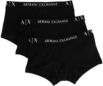 Armani Exchange Logo-Waistband Boxer Pack - ShopStyle