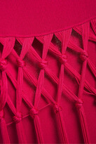 Thumbnail for your product : Roberto Cavalli Macrame Fringed Cutout Stretch-knit Maxi Dress