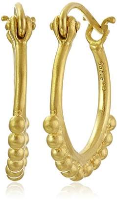 Satya Jewelry Gold Henna Hoop Earrings